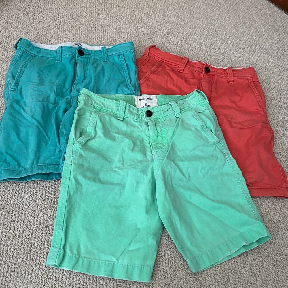 Abercrombie kids shorts lot, size 13/14.